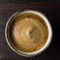 A thicky-frothed cup of whisked houjicha