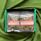 Open sampler box showing teas Tree-Herder & Second Breakfast