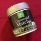 a closed tin of ceremonial matcha